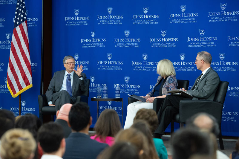Bill Gates Johns Hopkins SAIS event with Bill Gates