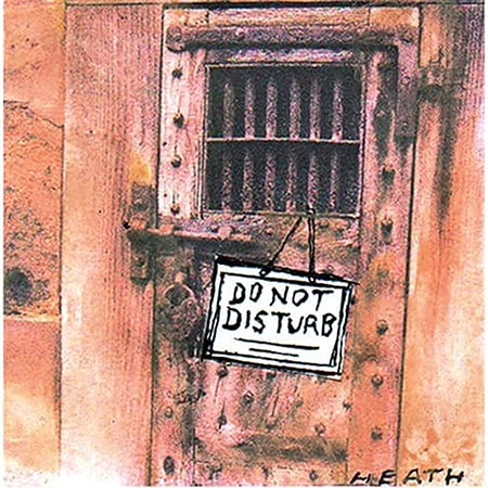 Heath graphic of cell door with sign reading 