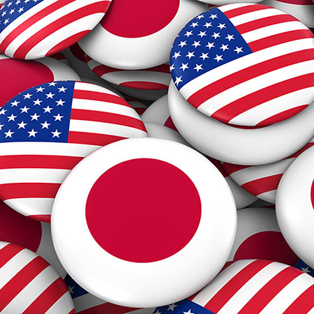 us-japan flag buttons