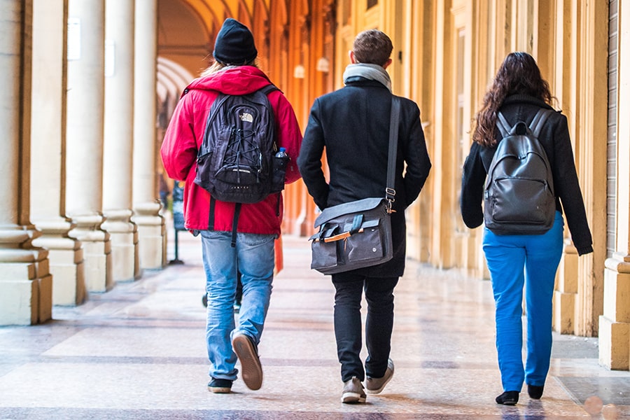 Johns Hopkins SAIS students walking 