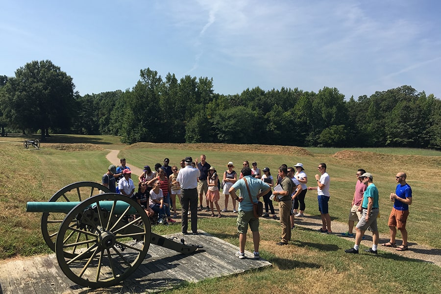 Johns Hopkins SAIS students on a staff ride 