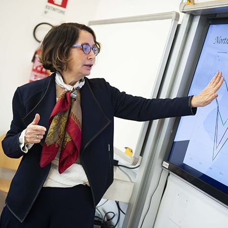 Johns Hopkins SAIS professor teaching a class