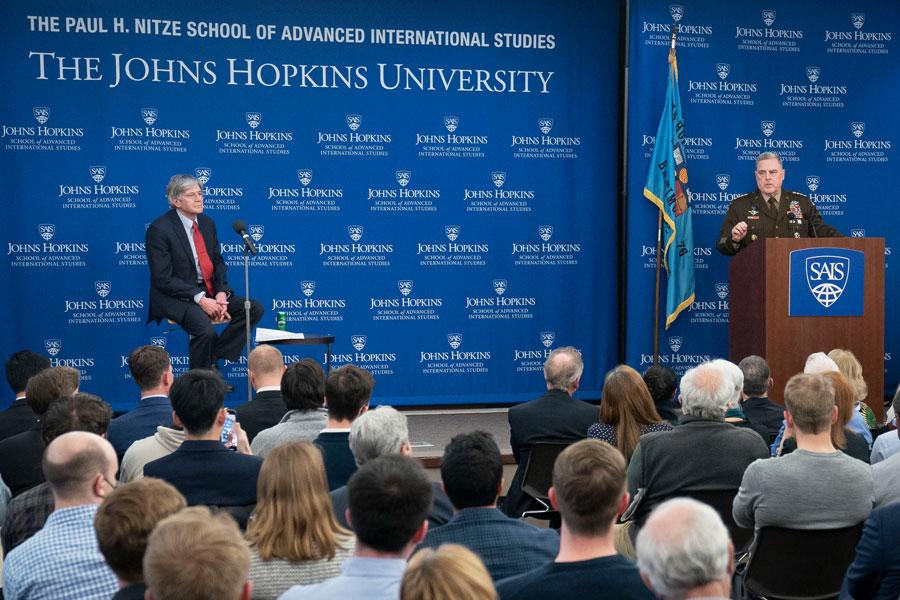 In March, Gen. Mark A. Milley delivered the Rostov Lecture on International Affairs to SAIS students, staff, faculty, and more.