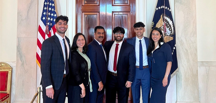 Nibba and her family on a visit to the White House