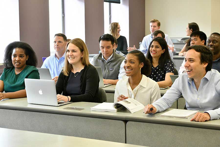 Johns Hopkins SAIS students in a classroom