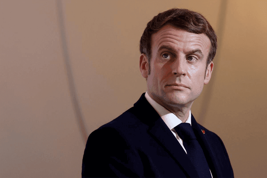 French President Emmanuel Macron in Paris, January 2022 Gonzalo Fuentes / Reuters