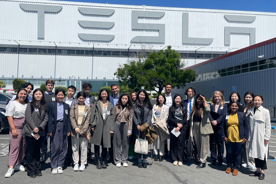 Tesla hosted by SAIS alumni Daniel Schiffrin, Matt Hess, and Damon Franz